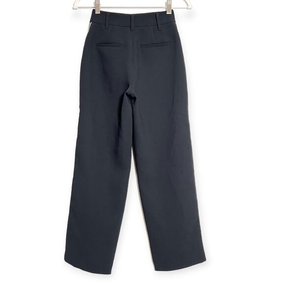 Wilfred Jallade Pant Crepe Cropped High-Waisted SIZE 00 Black Contrast Stripe - Picture 3 of 11